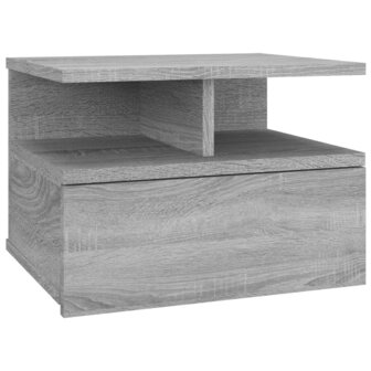 Nachtkastjes 2 st zwevend 40x31x27 cm bewerkt hout grijs sonoma 8720286975473 4