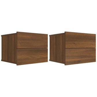 Nachtkastjes 2 st 40x30x30 cm bewerkt hout bruin eikenkleur 8720286976210 2