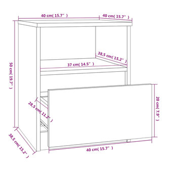 Nachtkastjes 2 st 40x40x50 cm bewerkt hout gerookt eikenkleurig 8720286955789 9