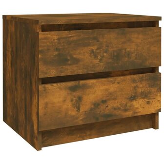 Nachtkastjes 2 st 50x39x43,5 cm bewerkt hout gerookt eikenkleur 8720286978467 3