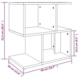 Nachtkastjes 2 st 50x30x51,5 cm bewerkt hout grijs sonoma eiken 8720286955864 8