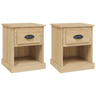 Nachtkastjes 2 st 39x39x47,5 cm bewerkt hout sonoma eikenkleur 8720845790257 2