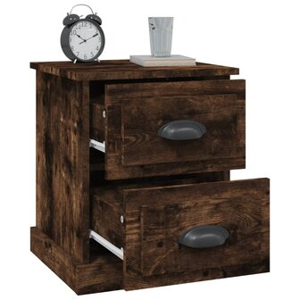 Nachtkastjes 2 st 39x39x47,5 cm bewerkt hout gerookt eikenkleur 8720845790455 6