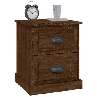 Nachtkastjes 2 st 39x39x47,5 cm bewerkt hout bruin eikenkleur 8720845790493 5