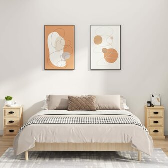 Nachtkastje 39x39x67 cm bewerkt hout sonoma eikenkleurig 8720845790530 3