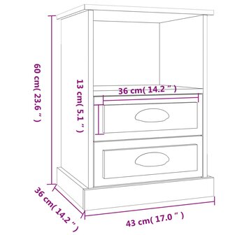 Nachtkastje 43x36x60 cm wit 8720845792183 10