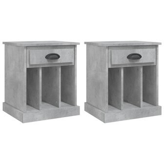 Nachtkastjes 2 st 43x36x50 cm betongrijs 8720845792435 2