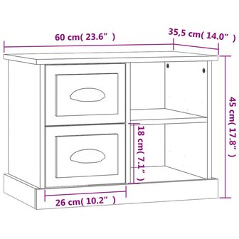 Nachtkastje 60x35,5x45 cm wit 8720845792589 10