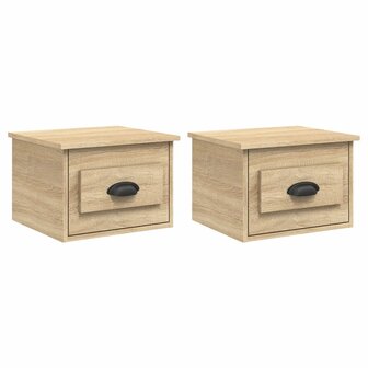 Nachtkastjes 2 st wandgemonteerd 41,5x36x28 cm sonoma eiken 8720845792732 2