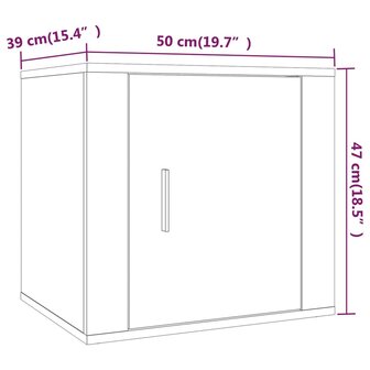 Nachtkastje 50x39x47 cm grijs sonoma eikenkleurig 8720287221449 10