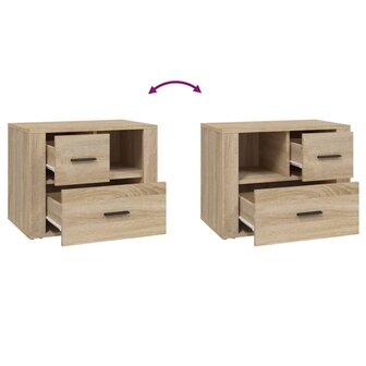 Nachtkastje 60x36x45 cm bewerkt hout sonoma eikenkleurig 8720287221838 9