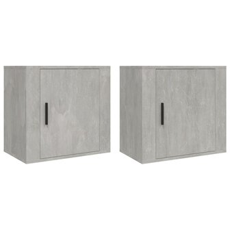 Nachtkastjes 2 st wandgemonteerd 50x30x47 cm betongrijs 8720287222774 2