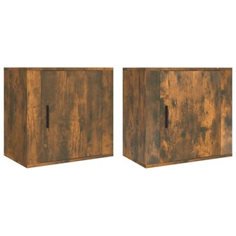 Nachtkastjes 2 st wandgemonteerd 50x30x47 cm gerookt eikenkleur 8720287222798 2