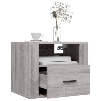 Nachtkastjes 2 st wandgemonteerd 50x36x40 cm grijs sonoma eiken 8720287222972 4