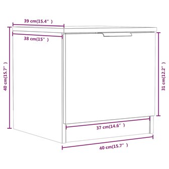 Nachtkastje 40x39x40 cm gerookt eikenkleurig 8720286967980 9