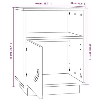 Nachtkastjes 2 st 40x34x55 cm massief grenenhout 8720287204015 11