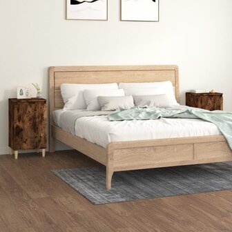 Nachtkastjes 2 st 40x35x70 cm bewerkt hout gerookt eikenkleurig 8720845737290 1