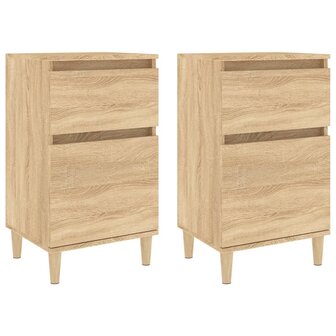 Nachtkastjes 2 st 40x35x70 cm bewerkt hout sonoma eikenkleurig 8720845737894 2