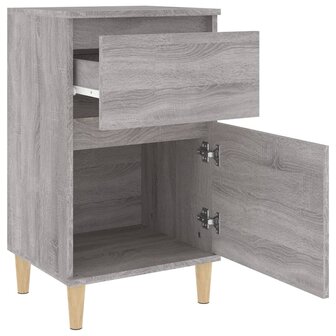 Nachtkastje 40x35x70 cm bewerkt hout grijs sonoma eikenkleurig 8720845737948 8