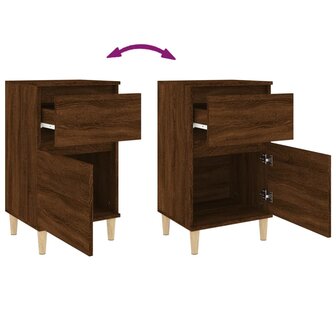 Nachtkastjes 2 st 40x35x70 cm bewerkt hout bruin eikenkleur 8720845737979 9