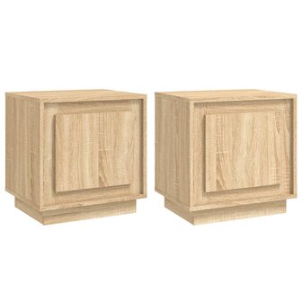 Nachtkastjes 2 st 44x35x45 cm bewerkt hout sonoma eikenkleurig 8720845794255 2