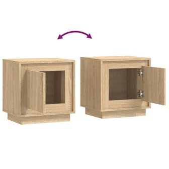 Nachtkastjes 2 st 44x35x45 cm bewerkt hout sonoma eikenkleurig 8720845794255 9