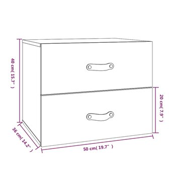 Nachtkastje wandgemonteerd 50x36x40 cm grijs 8720845555443 10