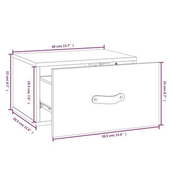 Nachtkastjes 2 st wandgemonteerd 40x29,5x22 cm 8720845555511 10