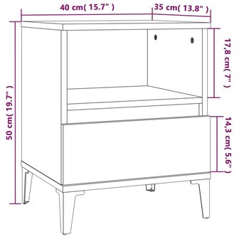 Nachtkastje 40x35x50 cm hoogglans wit 8720287226086 10