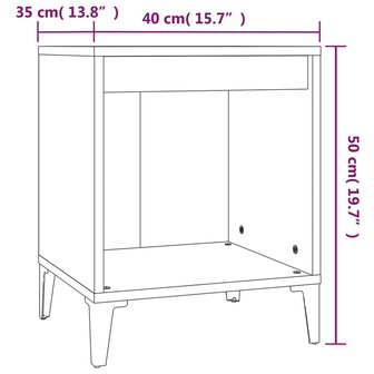 Nachtkastjes 2 st 40x35x50 cm sonoma eikenkleurig 8720287226758 9