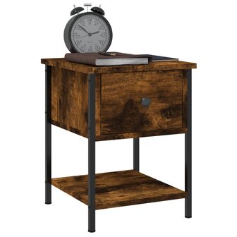 Nachtkastjes 2 st 34x35,5x45 cm bewerkt hout gerookt eikenkleur 8720845938178 4