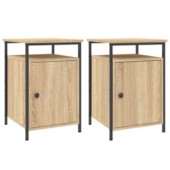 Nachtkastjes 2 st 40x42x60 cm bewerkt hout sonoma eikenkleurig 8720845938253 2