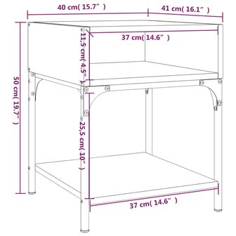 Nachtkastjes 2 st 40x41x50 cm bewerkt hout zwart 8720845938338 10