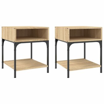 Nachtkastjes 2 st 40x41x50 cm bewerkt hout sonoma eikenkleurig 8720845938352 2