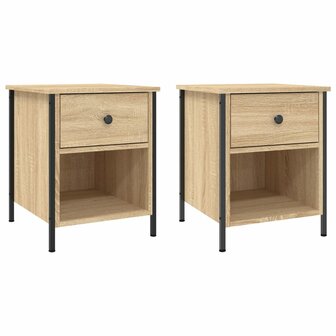 Nachtkastjes 2 st 40x42x50 cm bewerkt hout sonoma eikenkleurig 8720845938956 2