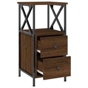 Nachtkastjes 2 st 34x35,5x70 cm bewerkt hout bruin eikenkleur 8720845939113 6