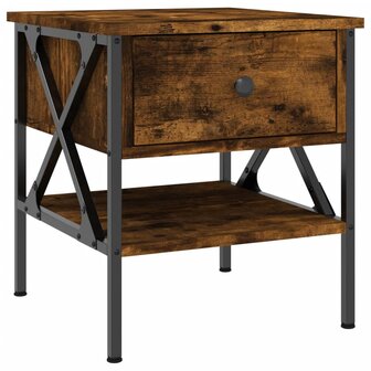 Nachtkastjes 2 st 40x42x45 cm bewerkt hout gerookt eikenkleurig 8720845939175 5