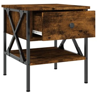 Nachtkastjes 2 st 40x42x45 cm bewerkt hout gerookt eikenkleurig 8720845939175 7