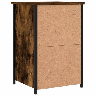 Nachtkastje 40x36x60 cm bewerkt hout gerookt eikenkleurig 8720845939564 8