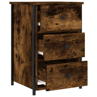 Nachtkastjes 2 st 40x36x60 cm bewerkt hout gerookt eikenkleurig 8720845939571 7