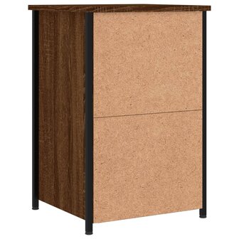 Nachtkastje 40x36x60 cm bewerkt hout bruin eikenkleur 8720845939601 8