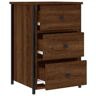 Nachtkastjes 2 st 40x36x60 cm bewerkt hout bruin eikenkleur 8720845939618 7