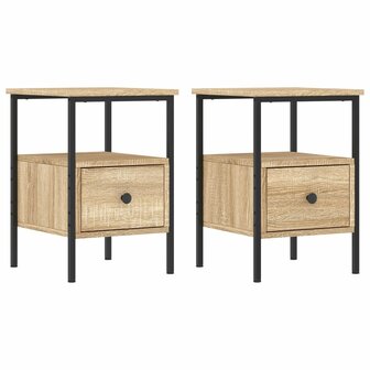 Nachtkastjes 2 st 34x36x50 cm bewerkt hout sonoma eikenkleurig 8720845940058 2