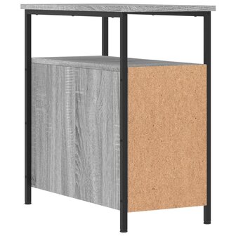 Nachtkastje 30x60x60 cm bewerkt hout grijs sonoma eikenkleurig 8720845940287 8