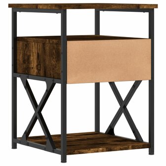 Nachtkastjes 2 st 40x42x55 cm bewerkt hout gerookt eikenkleurig 8720845940379 9