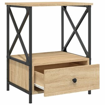 Nachtkastjes 2 st 50x41x65 cm bewerkt hout sonoma eikenkleurig 8720845940454 7