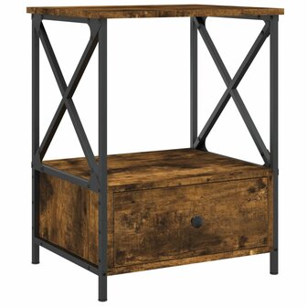 Nachtkastjes 2 st 50x41x65 cm bewerkt hout gerookt eikenkleurig 8720845940478 5