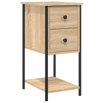 Nachtkastjes 2 st 32x42x70 cm bewerkt hout sonoma eikenkleurig 8720845940553 3