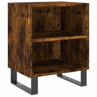 Nachtkastje 40x30x50 cm bewerkt hout gerookt eikenkleurig 8720845904579 2