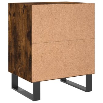 Nachtkastje 40x30x50 cm bewerkt hout gerookt eikenkleurig 8720845904579 6